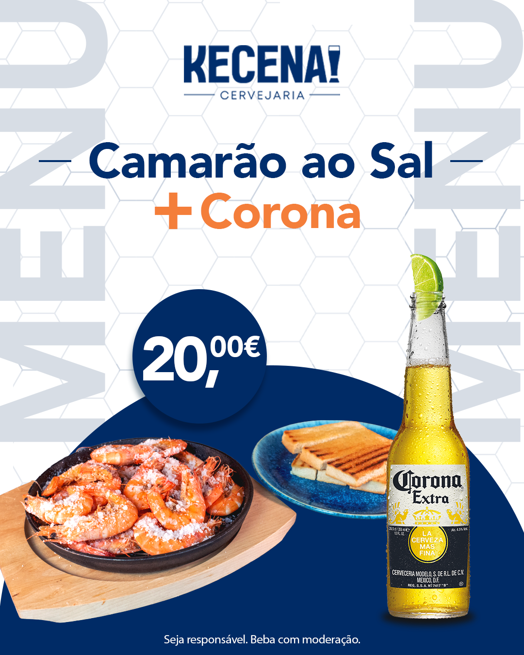 Camarão ao Sal com Corona